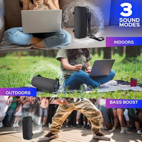 TREBLAB Ultra Loud Wireless Speaker 60W Stereo Sound with Deep Bass, 20H Playtime, Waterproof R962505