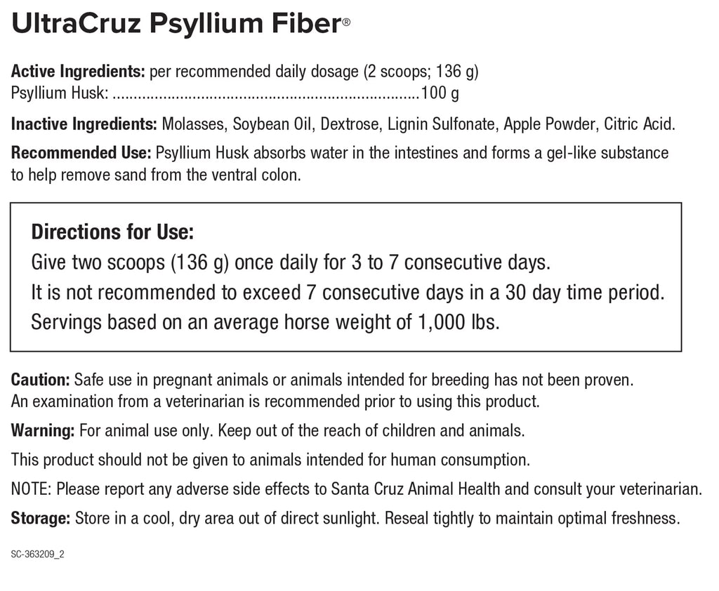 UltraCruz Horse Psyllium Fiber Pellets, 10 lbs Z14640