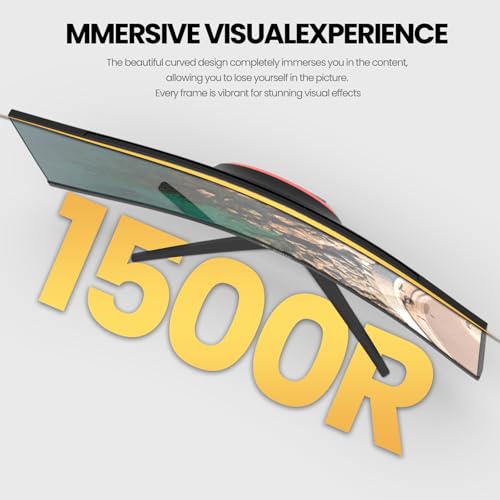 CRUA 30Inch Ultrawide Curved Monitor, 21:9 WFHD 2560x1080P, 100Hz, VA Panel, Black Y8772