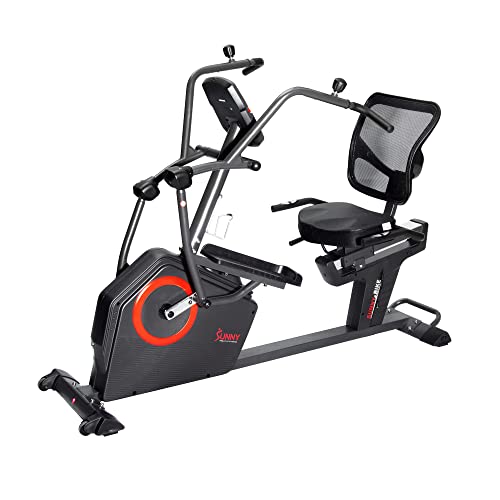 Sunny Health & Fitness Elite Recumbent Cross Trainer & Elliptical Machine with Arm Exercisers M861