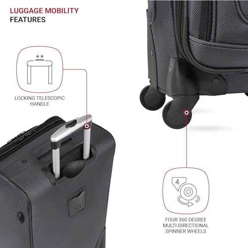 SwissGear Sion Softside Expandable Luggage, Black, 29-Inch C81483