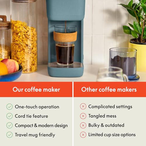 BELLA Single Serve Coffee Maker, K Cup & Ground Compatible, Auto Shutoff X237