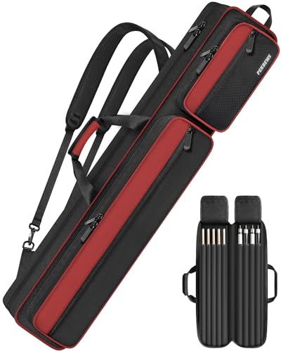 Pool Cue Case 4x5 with Pockets, Soft Padded Billiard Cue Bag A2212
