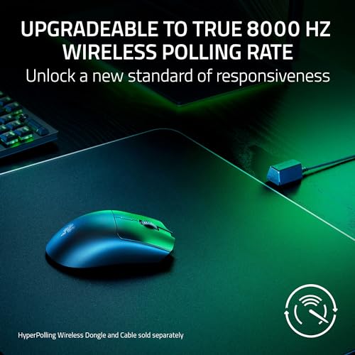 Razer Viper V3 HyperSpeed Wireless Esports Gaming Mouse, 82g Lightweight, Classic Black W204