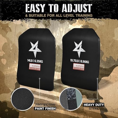 Yes4All Weight Vest Plates 5.75-19.75LB Pairs, Curved Ergonomic Design T472741