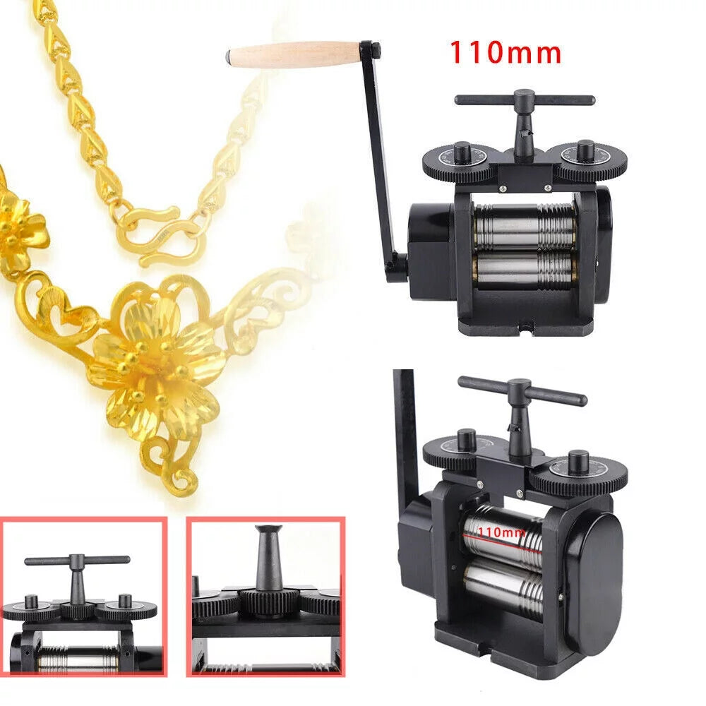 Fichiouy Jewelry Rolling Mill Machine 110mm Manual Combination Rolling Mill Y224584