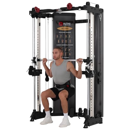 Altas Strength Folding Home Gym Smith Machine with Pulley System Z59689