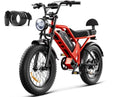 Electric Bike for Adults, 1500W Motor, 48V 18Ah Removable Battery, 20" Fat Tire Ebike, 7-Speed Transmission, Up to 32MPH and 68+ Miles Range, All-Terrain E-Bike (G52)