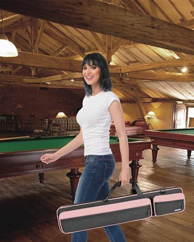 Pool Cue Case 4x5 with Pockets, Soft Padded Billiard Cue Bag A2212