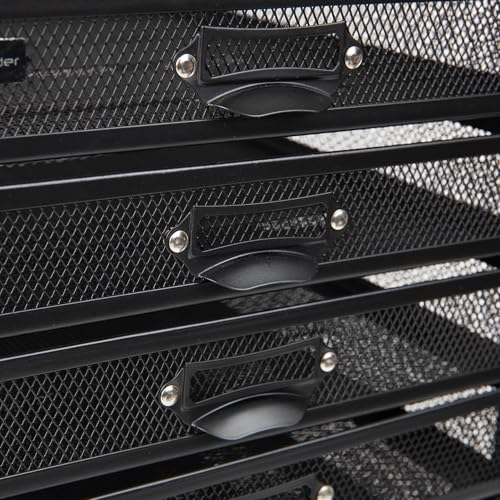 Mind Reader 10-Drawer Metal Mesh Desk Organizer, Silver N923041