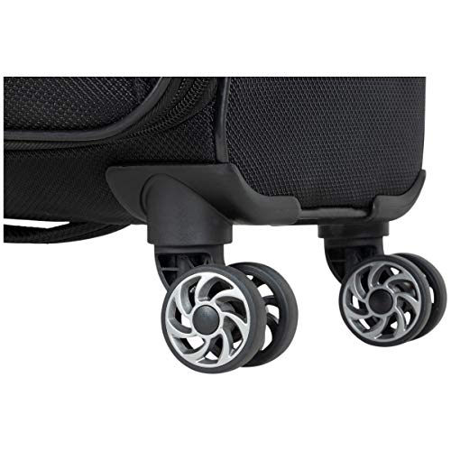 Kenneth Cole REACTION Rugged Roamer Softside 8-Wheel Spinner Luggage, Black, 20-Inch Carry-On N740