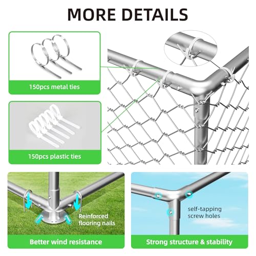 Extra Large Outdoor Dog Kennel with Waterproof Cover and Security Lock I101