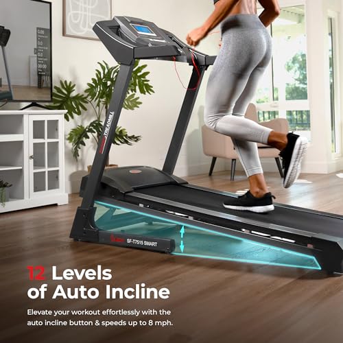 Sunny Health & Fitness Smart Treadmill with Auto Incline - SF-T7515SMART T120697