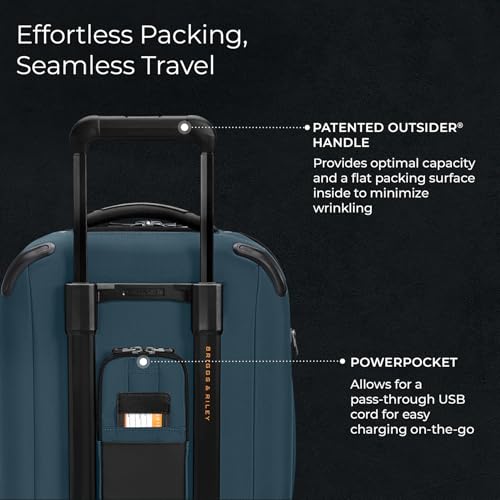 Briggs & Riley 22" Carry On Expandable Spinner - Softside Luggage, Black G487462