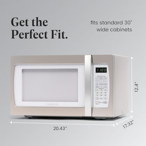 Farberware Countertop Microwave 1000W 1.1 cu ft Black Stainless Steel P5805