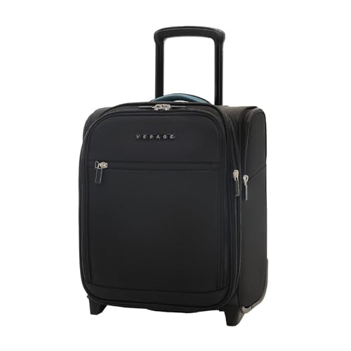 Verage Under Seat Luggage with Wheels, Softside Spinner Carry On, Navy 14-Inch A51804
