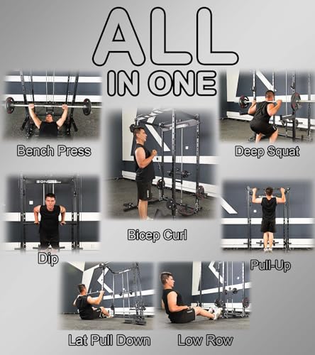 Eonfit E5 Smith Machine with Vertical Leg Press, Power Cage Squat Rack, Home Gym Equipment R390