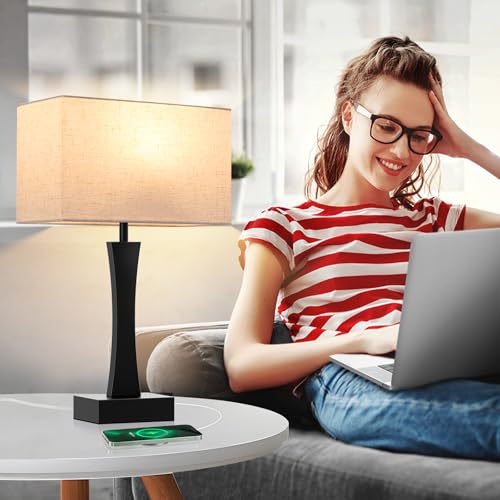 3 Way Dimmable Bedside Lamp Set of 2 with USB Ports C63781