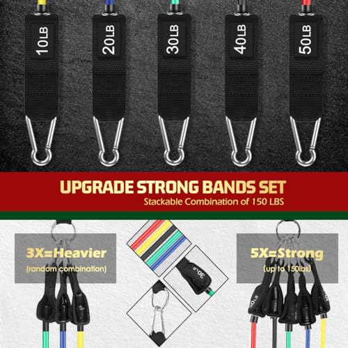 VEICK Resistance Bands with Handles for Home Workout O75059