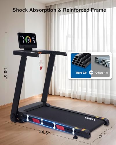 Auto Incline Treadmill 3.0HP 10 MPH for Home with Bluetooth M125