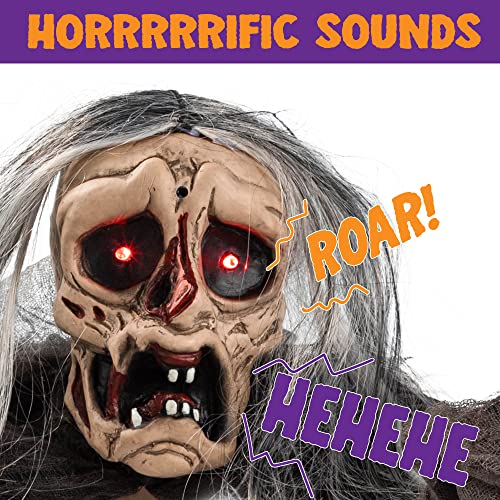 JOYIN Halloween Zombie Decoration Outdoor with Glowing Eyes and Sound T9391