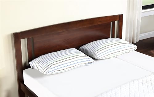 Solid Pine Wood Platform Bed Frame with Headboard, Twin, Grey N225