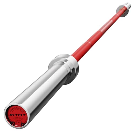 RITFIT Olympic Barbell 4ft/6ft 2 Inch Weight Bar for Strength Training, 500lbs Capacity F369