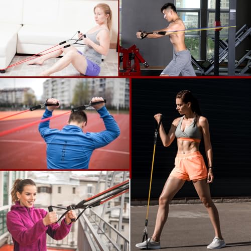 VEICK Resistance Bands with Handles for Home Workout O75059