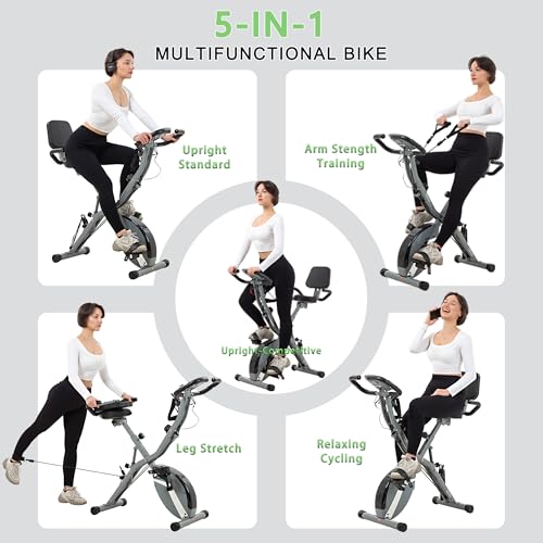 BARWING Foldable Exercise Bike for Home Workout, 350LB Capacity Z9564