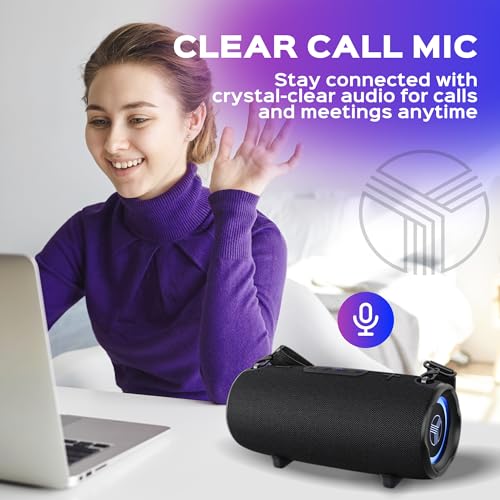 TREBLAB Ultra Loud Wireless Speaker 60W Stereo Sound with Deep Bass, 20H Playtime, Waterproof R962505