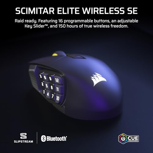 Corsair SCIMITAR RGB ELITE Gaming Mouse, 18,000 DPI, Black F130136