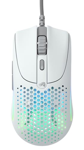 Glorious Model D Wired Gaming Mouse - 68g Honeycomb RGB Ergonomic, Matte White M160012