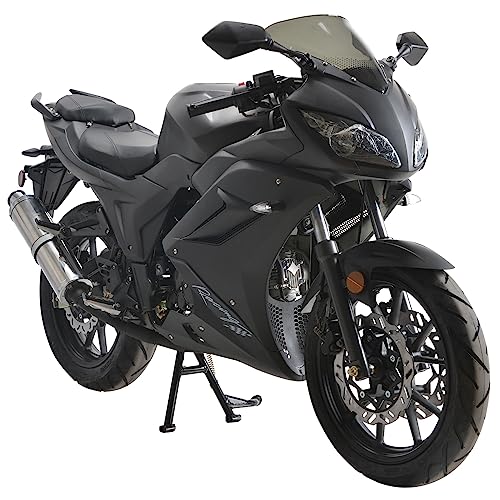 HHH 125cc Motorcycle with Manual Transmission, 17 inch Wheels, Black V540