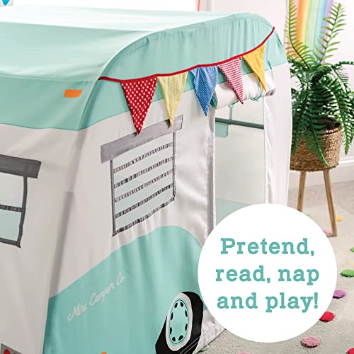 MindWare Camper Playhouse Indoor Fort for Kids, Cotton Canvas Play Set S37591