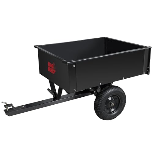BIG RED Heavy Duty ATV Trailer Steel Dump Cart 450lbs 10 cu.ft Z28713
