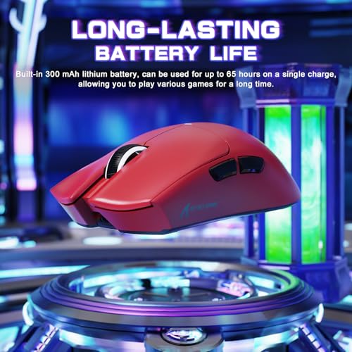 Attack Shark X11SE Wireless Gaming Mouse, Tri-Mode 22K DPI, 59g, Berry Red Y3775