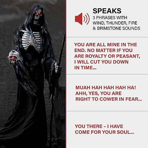 Haunted Hill Farm Motion-Activated 7.5-Ft. Smoldering Ghoul Animatronic Halloween Decoration N1475