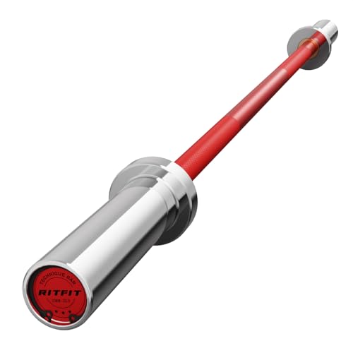RITFIT Olympic Barbell 4ft/6ft 2 Inch Weight Bar for Strength Training, 500lbs Capacity F369