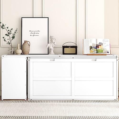 Queen Size Solid Pine Murphy Bed Chest with Charging Station and Storage Drawer K498