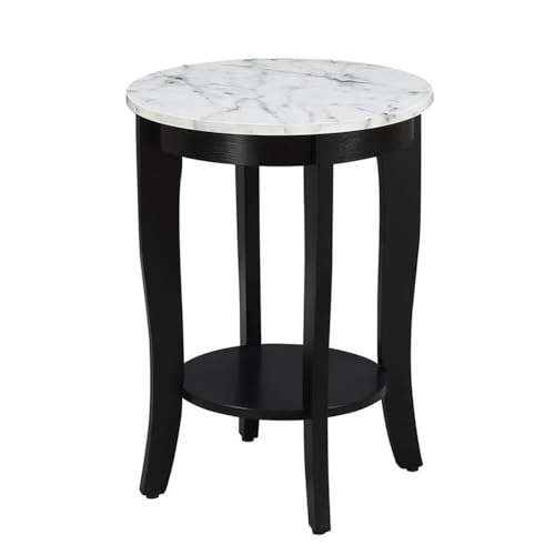 American Heritage Round End Table, Black U219
