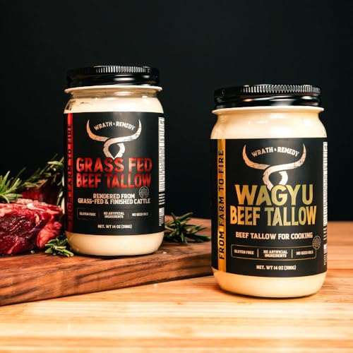 Organic Beef Tallow for Cooking, Grass-Fed, Keto-Friendly (14 oz) Q716800