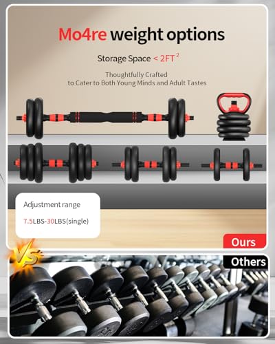 Adjustable Dumbbells 80lbs Free Weight Set with Connector for Home Gym I872