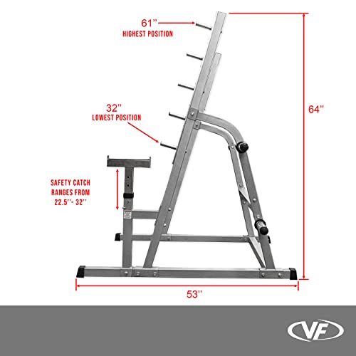 Valor Fitness Bench Press Squat Rack Combo Half Power Cage A852780