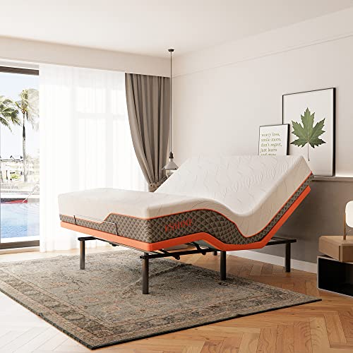 Split King Adjustable Bed Frame with Hybrid Mattress, Zero Gravity, Massage R919726