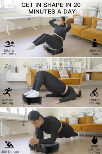Vibration Plate Exercise Machine for Whole Body Workout, 330lbs Capacity B931793