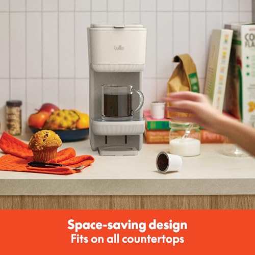 BELLA Single Serve Coffee Maker, K Cup & Ground Compatible, Auto Shutoff X237