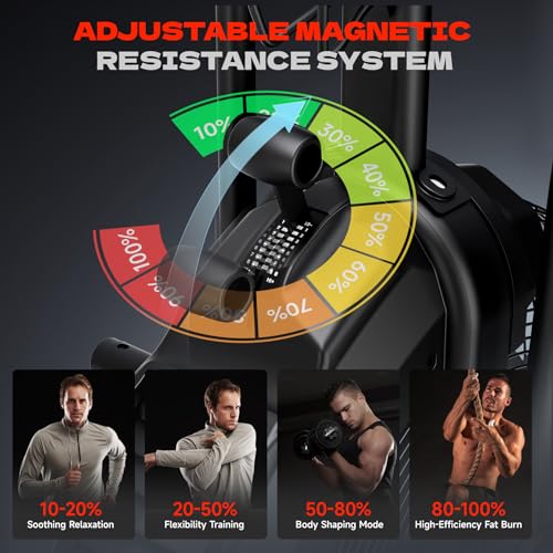 Magnetic Air Resistance Exercise Bike with Dual Action Handlebars L6339