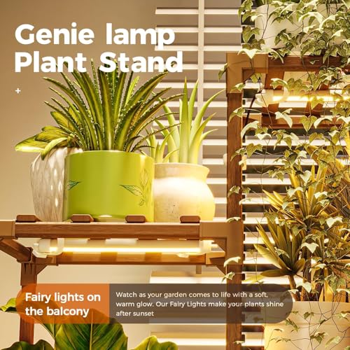Bamworld Plant Stand Indoor Outdoor Wood Plant Rack 3 Tier Ladder D51744