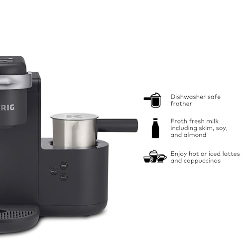 Keurig K-Cafe Single-Serve Coffee, Latte & Cappuccino Maker with Milk Frother, Dark Charcoal H6761