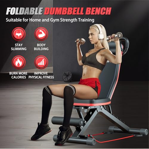 14-in-1 Multi-Functional Weight Bench, 1000 lbs Capacity, Foldable Incline for Home Gym T182